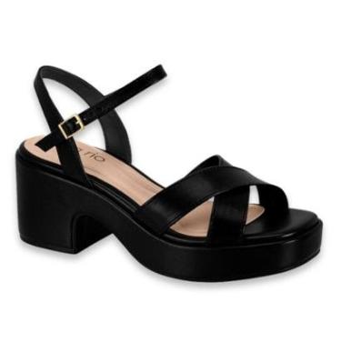 Imagem de Sandalia Feminina Beira Rio Salto Anabela Bloco Leve Casual Ref: 8517.106-Feminino