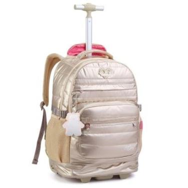 Imagem de Mochila Rodinha Juvenil Feminina Bolso Notebook Lorena-Feminino