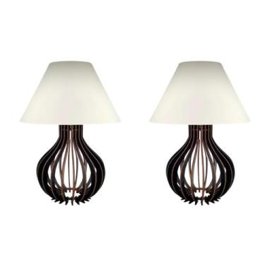 Imagem de 2 Luminária De Mesa mesa de cabeceira Luminária Enfeite Quarto -P- - b