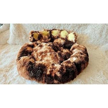 Imagem de Cama Pata Nuvem para Cachorro e Gato – Colchonete Antialérgico Confortável em Vários Tamanhos (MARROM MESCLADO,70CM MÉDIO)
