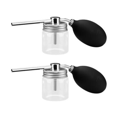 Imagem de Quxddy 2 peças pulverizadores de pó para airbag prata portátil e frasco de spray de pó para casa, jardim, artesanato e limpeza (prateado)