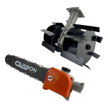 Imagem de Enxada Rotativa para Roçadeira 28mm 9 Estrias  + Ponteira Motopoda Gal