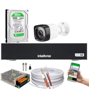 Imagem de Kit 1 Cam Fullhd 1080p + Dvr 3004-C Full Hd Completo - Intelbras
