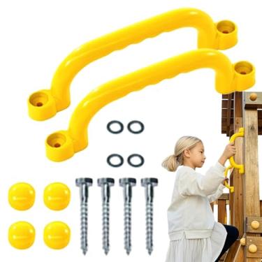 Imagem de Playground Safety Handles, Grips for Playset - Grip de casa à prova de meteorológica - Conjunto de 2 barras de alça sem deslizamento, acessórios de playground reforçados para quintal, escola, academia