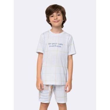 Imagem de Pijama Manga Curta Infantil Masculino Dolce Vita, Branco, 4, Meninos