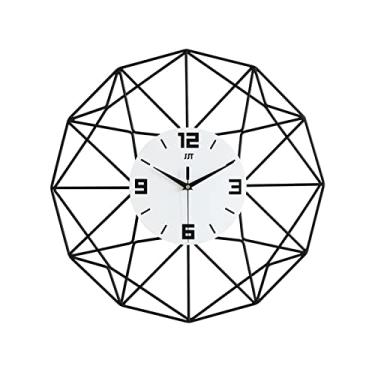 Imagem de pcagfaajmh Sala de estar simples casa sala de jantar relógio pendurado parede personalidade criativa moda decoração relógio de parede relógio de parede decorativo (cor: ouro, tamanho: 50 * 50 cm