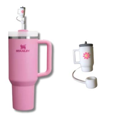 Imagem de Tampa para Canudo Tampa Protetora de Silicone para Canudo Copo Stanley 10mm Higiene Praticidade Garrafa (Copo Branco)