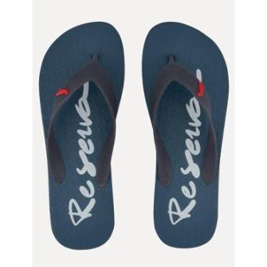 Imagem de Chinelo Reserva Masculino Mar Script Azul Marinho-Masculino