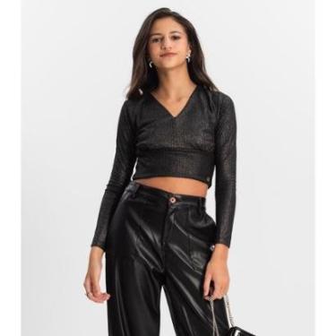 Imagem de Blusa Cropped Juvenil Manga Longa Minty-Feminino