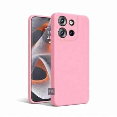 Imagem de Capa Capinha Case Compatível Motorola Moto Edge 50 Neo Silicone Aveludada Anti Impacto Reforçada Emborrachado Com Proteção De Câmera Premium (ROSA IOGURTE)