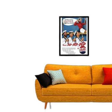 Imagem de Quadro Decorativo Propaganda Antiga Pepsi 34x23Cm