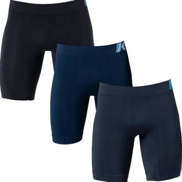 Imagem de Kit Com 3 Bermudas Térmica Esportiva Anti Assaduras Sem Costura Adulto-Masculino