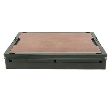 Imagem de KIMISS Caixa de Armazenamento Dobrável para Acampamento Com Design de Polia - à Prova d'água e 5 Lados Abrindo Caixa de Armazenamento Dobrável para Exterior e Carro (Verde)