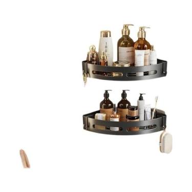 Imagem de Suporte Adesivo Para Banheiro, Prateleira De Canto Sem Furos Para Sham