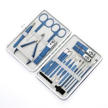Imagem de THJKUPO Cortador de unhas secundário antirespingos, 18 peças, conjunto de ferramentas de manicure, reparo de unhas