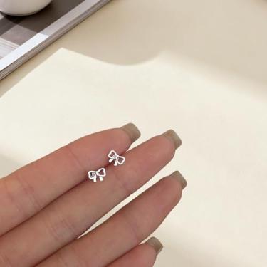 Imagem de Brincos pequenos banhados a prata para mulheres e homens brincos de cartilagem na moda brincos de pino empilhados joias presentes, One Size, Metal, Sem pedra preciosa