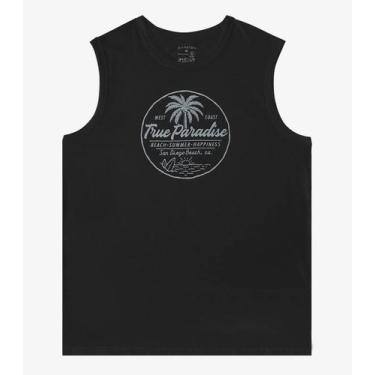 Imagem de Regata em Meia Malha Masculino Diametro Preto, GG, Preto