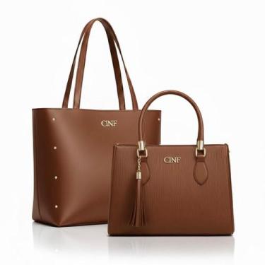 Imagem de Bolsa Sacola Grande + Transversal Média Kit Com 2 Peças - CF Ecommerce