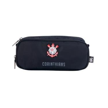 Imagem de Estojo Escolar Duplo Corinthians Xeryus, PRETO, UN