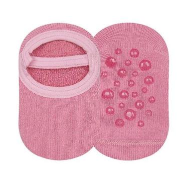 Imagem de Meia Sapatilha Antiderrapante Bebê Infantil Menina 17 ao 22 Baby Cia D