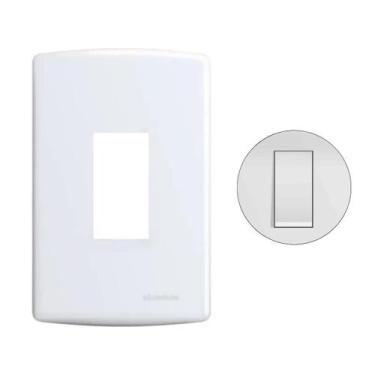 Imagem de Placa Para 1 Módulo Vertical 4x2 Branco Alumbra Siena 6401