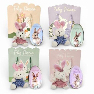 Imagem de kit c4 Coelhos +4 Ovos Páscoa Metal Colecionavel +4 Sacolas - LW Gifts