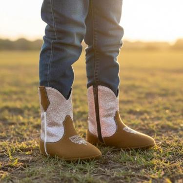 Imagem de Bota Texana Bebe Menina Leve Macia Linha Baby Kapell, Rosa, 17/18