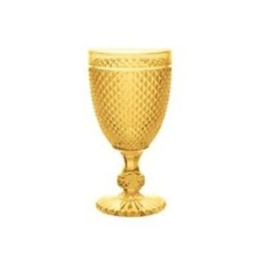 Imagem de Taça de Vinho Vidro Bico de Jaca Amarelo BTC