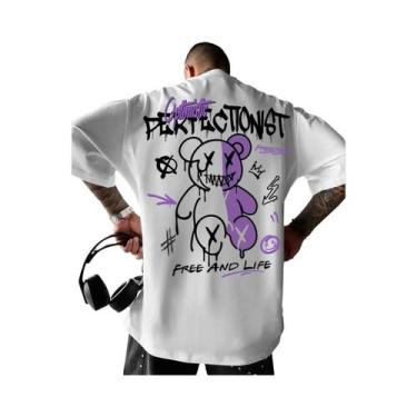 Imagem de Camiseta Masculina De Verão Com Estampa De Urso Teddy, Confortável E R