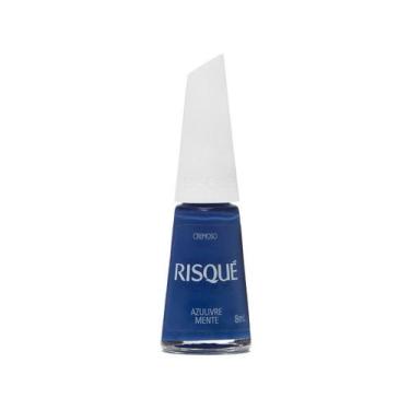 Imagem de Esmalte Risqué Coloridos Cremoso Cor Azulivre Mente 8ml, Azul, 8ml