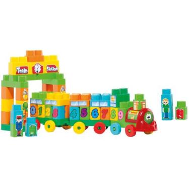 Imagem de Baby land trenzinho didatico 70 pecas - Cardoso Toys