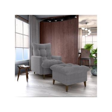 Imagem de Poltrona Decorativa Reclinável com Puff 3 Posições Matrix Montreal, Ch