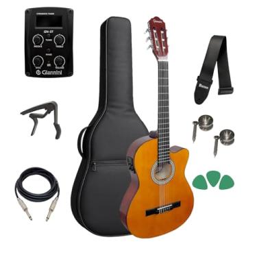 Imagem de Violão Giannini Start Nf-14 Ceq Natural Kit Capa Acessórios