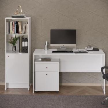 Imagem de Conjunto Escritório 3 Peças - Mesa Armário e Gaveteiro Berlin - ViaNossa