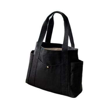 Imagem de Bolsa Tote De Lona De Grande Capacidade, Bolsa Versátil Feminina Para 