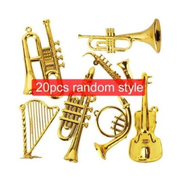 Imagem de Ornamentos De Instrumentos Musicais Em Miniatura De Metal, Artesanato 