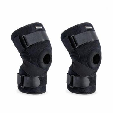 Imagem de Par de Joelheira Articulada com Cintas Cruzadas Ortho Care Dellamed, P