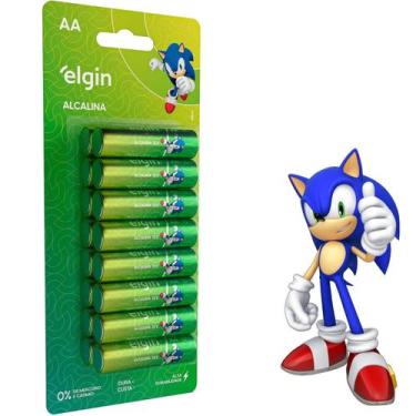 Imagem de Pilha AA 1.5V Alcalina 16 unidades Elgin Alta Duração Parceria com Son
