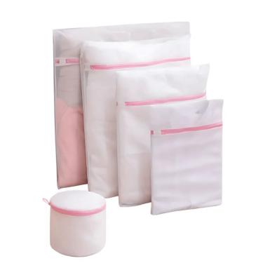Imagem de Kit 5 Sacos para Lavar Roupas Delicadas TRC0290 Proteção Durante a Lavagem em Poliéster Resistente para Uso em Cores