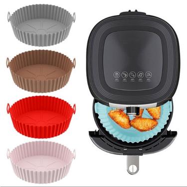 Imagem de Forma de Silicone para Air Fryer OEM Compatível com Fritadeiras e Micro-Ondas Antiaderente 1 e 5L 20cm Aleatorio