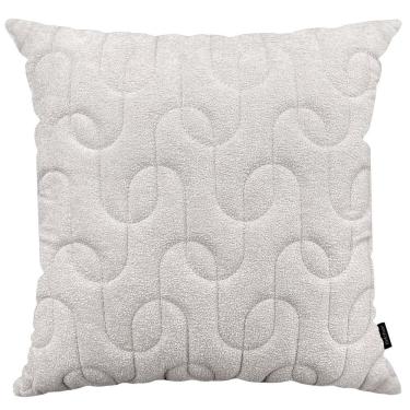 Imagem de Capa para Almofada Fio Boucle Bordada em 3d 50cm X 50cm Concept Bege