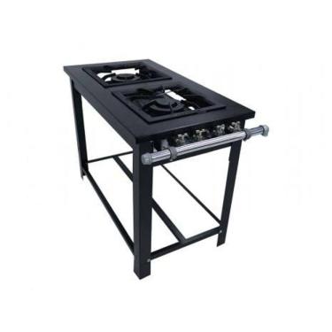 Imagem de Fogão Industrial 2 Bocas 1 Simples 1 Duplos Baixa Pressão