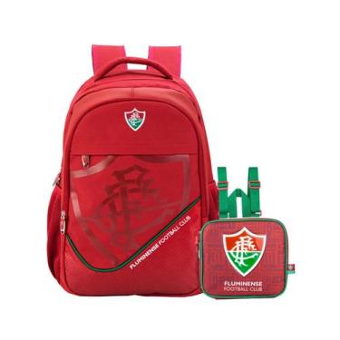 Imagem de Kit Escolar Fluminense Mochila Costas + Lancheira Térmica