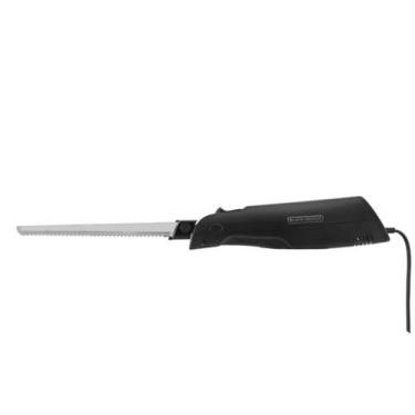 Imagem de Faca Elétrica Lâmina Removível Inox 120W pão Cabo Antiderrapante Black