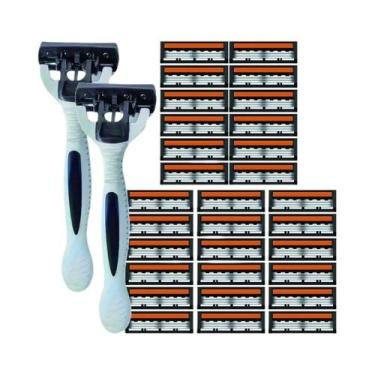 Imagem de Conjunto De Barbear Manual De Segurança Com Lâmina De 3 Camadas Para B