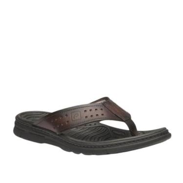 Imagem de Chinelo Pegada Couro Masculino Ultraleve Estilo Moderno -, Pinhao, 43