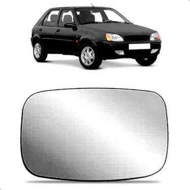 Imagem de Lente Retrovisor Fiesta 1996 1997 1998 1999 2000 2001 2002 Ford Ka com