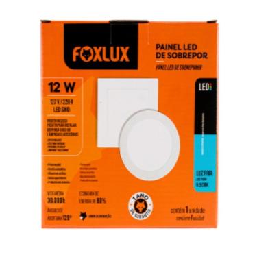 Imagem de Plafon Painel Foxlux LED 17cm Quadrado Embutir 12w 6,5k