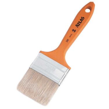 Imagem de Pincel 3 396/7 Popular Atlas - Cerdas Brancas Para Verniz E Stain - Tintas Base Solvente