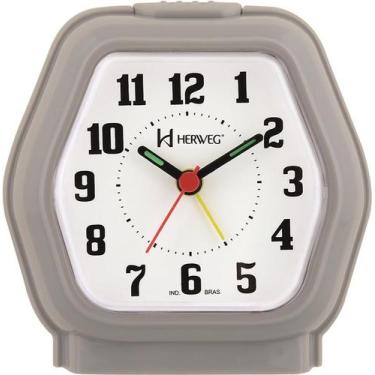 Imagem de Despertador Quartz Cinza Herweg 2635